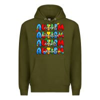 Army Green autism accept understand adopt advocate Premium Hoodie - JahusDesignShop