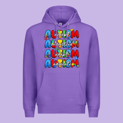 Autism Accept Understand Adopt Advocate Premium Hoodie Designed By Jahusdesignshop