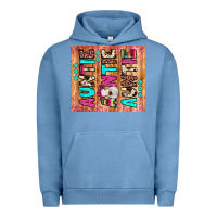 Pigment Pebble Blue auntie heifer Urban Hoodie - JahusDesignShop