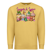 Antique Gold sugar and spice pink gingerbread coffee cups Premium Sweatshirt - Zillion Design Studio