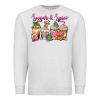 Oatmeal Heather sugar and spice pink gingerbread coffee cups Premium Sweatshirt - Zillion Design Studio