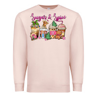 Pale Pink sugar and spice pink gingerbread coffee cups Premium Sweatshirt - Zillion Design Studio