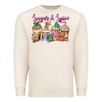 Sandshell sugar and spice pink gingerbread coffee cups Premium Sweatshirt - Zillion Design Studio