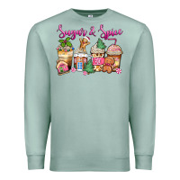 Seafoam sugar and spice pink gingerbread coffee cups Premium Sweatshirt - Zillion Design Studio