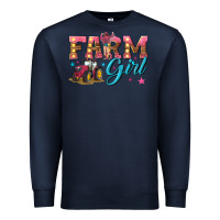 Navy farm girl Premium Sweatshirt - texasbilliewilder