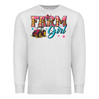 Oatmeal Heather farm girl Premium Sweatshirt - texasbilliewilder