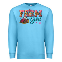 Ocean Blue farm girl Premium Sweatshirt - texasbilliewilder