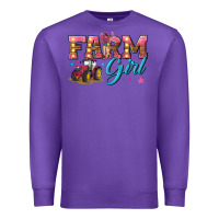 Purple farm girl Premium Sweatshirt - texasbilliewilder
