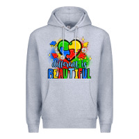 Heather Grey different is beautiful Premium Hoodie - JahusDesignShop