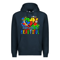 Navy different is beautiful Premium Hoodie - JahusDesignShop