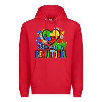 Red different is beautiful Premium Hoodie - JahusDesignShop