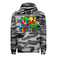 Slate Camo different is beautiful Premium Hoodie - JahusDesignShop