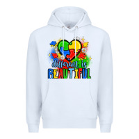 White different is beautiful Premium Hoodie - JahusDesignShop