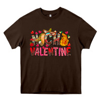 Chocolate Brown Nach Valentine Heavy Core Tee - CowhideDigitalArt