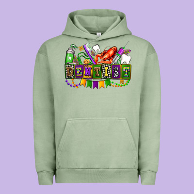 Mardi Gras Dentist Urban Hoodie Designed By Adodesignshop