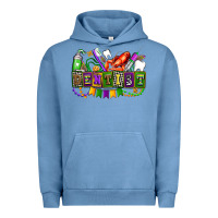 Pigment Pebble Blue mardi gras dentist Urban Hoodie - AdoDesignShop