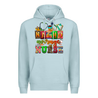 Blue Mist nacho average nurse Premium Hoodie - AdoDesignShop