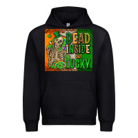 Black irish flag with shamrocks  dead inside but lucky Urban Hoodie - AdoDesignShop