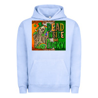 Pigment Grape Ice irish flag with shamrocks  dead inside but lucky Urban Hoodie - AdoDesignShop