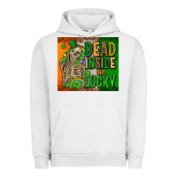 Pigment Lunar Rock irish flag with shamrocks  dead inside but lucky Urban Hoodie - AdoDesignShop