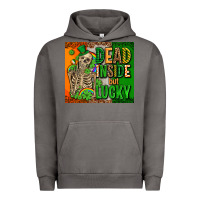 Pigment Tornado irish flag with shamrocks  dead inside but lucky Urban Hoodie - AdoDesignShop