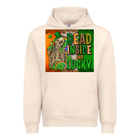 Sandshell irish flag with shamrocks  dead inside but lucky Urban Hoodie - AdoDesignShop