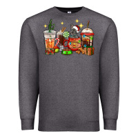 Charcoal Heather Christmas coffee cups with French Bulldog Premium Sweatshirt - RanaPortraitStore