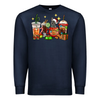 Navy Christmas coffee cups with French Bulldog Premium Sweatshirt - RanaPortraitStore