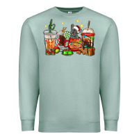 Seafoam Christmas coffee cups with French Bulldog Premium Sweatshirt - RanaPortraitStore