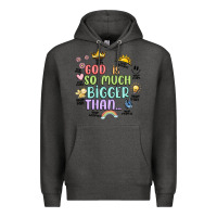 Charcoal Heather god is bigger Premium Hoodie - JahusDesignShop