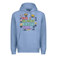 Colony Blue god is bigger Premium Hoodie - JahusDesignShop