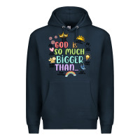 Navy god is bigger Premium Hoodie - JahusDesignShop