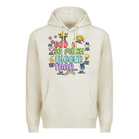 Oatmeal Heather god is bigger Premium Hoodie - JahusDesignShop