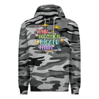 Slate Camo god is bigger Premium Hoodie - JahusDesignShop