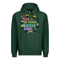 Sports Green god is bigger Premium Hoodie - JahusDesignShop