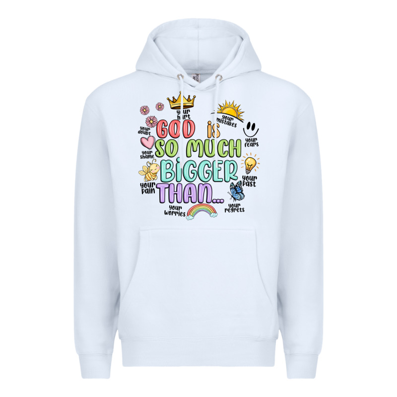 God Is Bigger Premium Hoodie by JahusDesignShop | Teevron