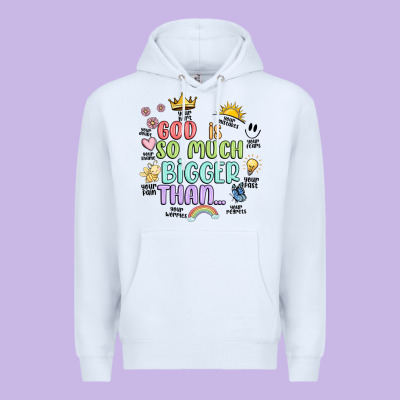God Is Bigger Premium Hoodie Designed By Jahusdesignshop