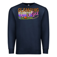 Navy glamping girl Premium Sweatshirt - texasbilliewilder