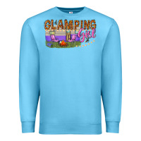 Ocean Blue glamping girl Premium Sweatshirt - texasbilliewilder