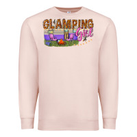 Pale Pink glamping girl Premium Sweatshirt - texasbilliewilder