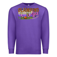 Purple glamping girl Premium Sweatshirt - texasbilliewilder