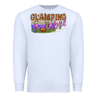 White glamping girl Premium Sweatshirt - texasbilliewilder