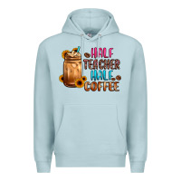 Blue Mist half teacher half coffee Premium Hoodie - JahusDesignShop