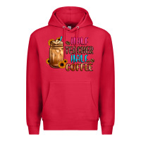 Cardinal half teacher half coffee Premium Hoodie - JahusDesignShop