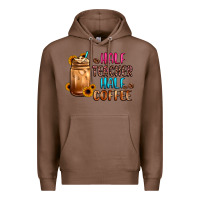 Chestnut half teacher half coffee Premium Hoodie - JahusDesignShop