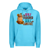 Ocean Blue half teacher half coffee Premium Hoodie - JahusDesignShop