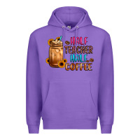 Purple half teacher half coffee Premium Hoodie - JahusDesignShop