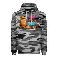 Slate Camo half teacher half coffee Premium Hoodie - JahusDesignShop