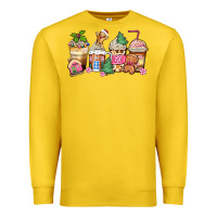 Lemon pink gingerbread coffee cups Premium Sweatshirt - Zillion Design Studio