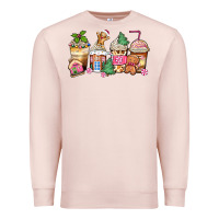 Pale Pink pink gingerbread coffee cups Premium Sweatshirt - Zillion Design Studio